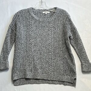 Madewell Sweater Womens XXS Gray 3/4 Sleeve Knit Crewneck Pullover Casual